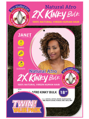 Janet Natural Afro 2X Kinky Bulk 18