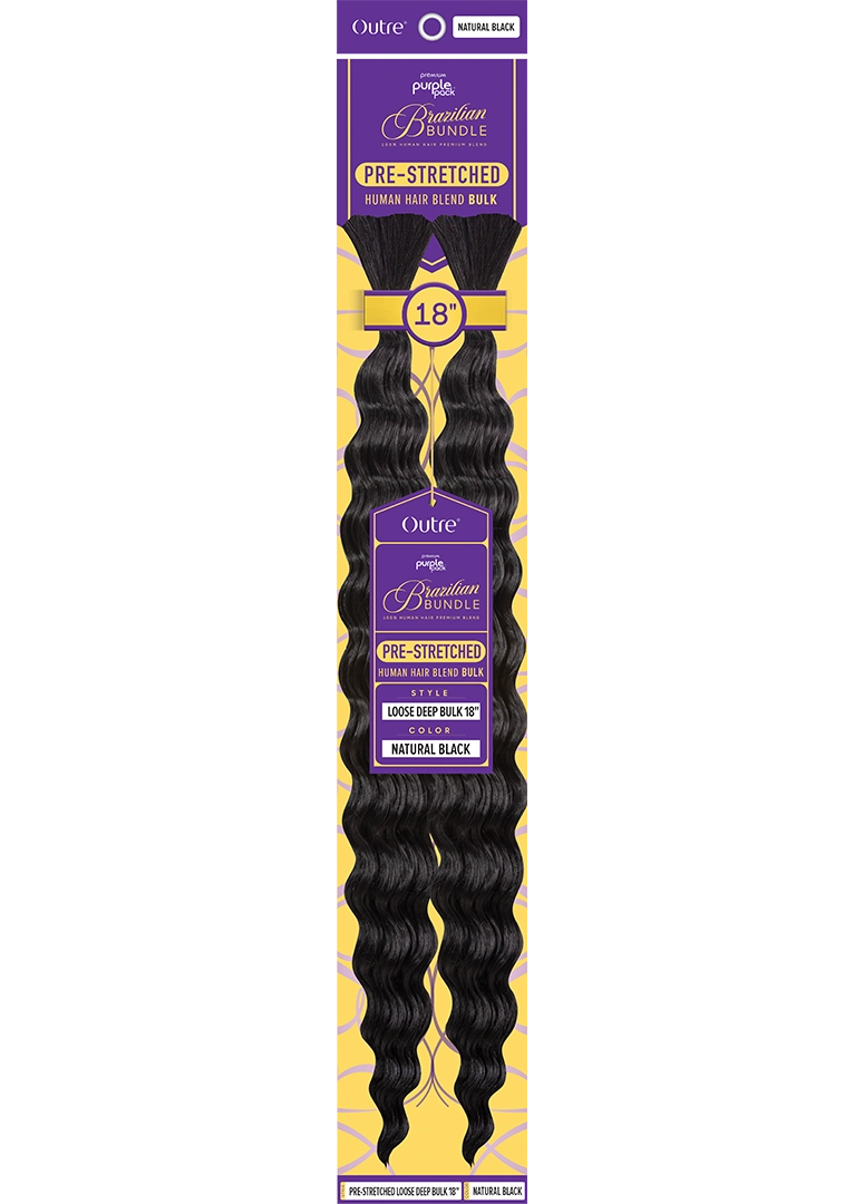 Outre Premium Purple Pack Pre-Stretched Blend Loose Deep Bulk 18