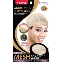 Qfitt Stretch Mesh Dome Style Wig Cap XL Black #5021