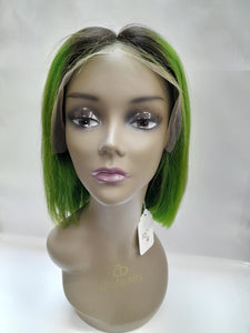 Brazilian Lace Front Wig Bob 10" 13*4 1B/Green