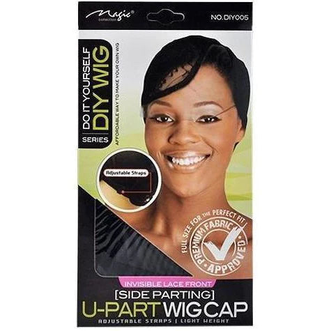 Magic Invisible Lace Front U-Part Wig Cap (Side Parting) #DIY005