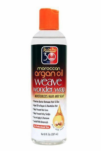 Salon Pro 30sec Moroccan Argan oil Weave Wonder Wrap BLACK, CLEAR (8oz)